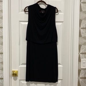 Adrienne Vittadini black jersey sleeveless dress size L.